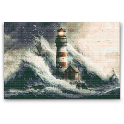 LS347 LIGHTHOUSE IN THE STORM
